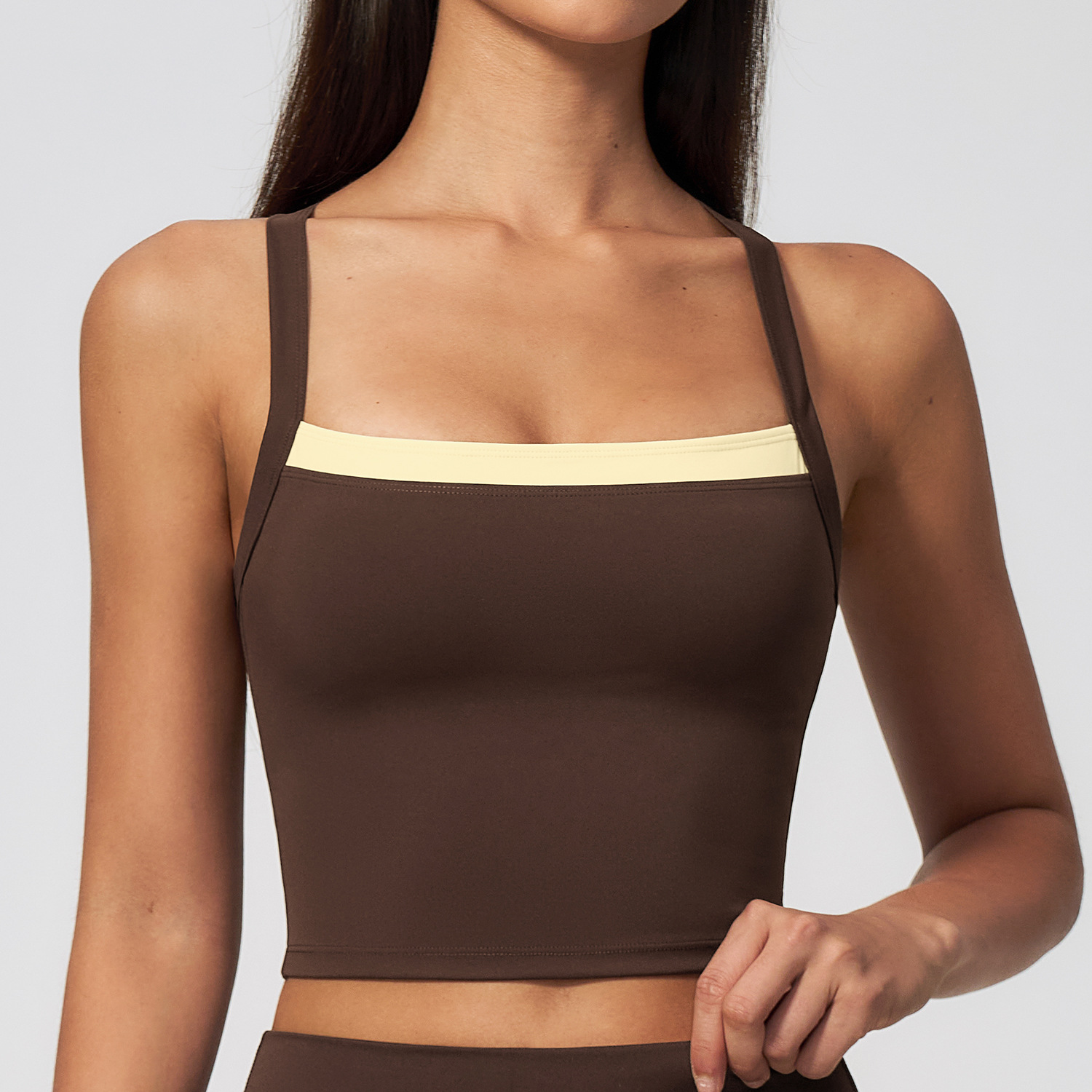 Débardeur de yoga croisé au do - Plunge Bra Push Up avis et prix
